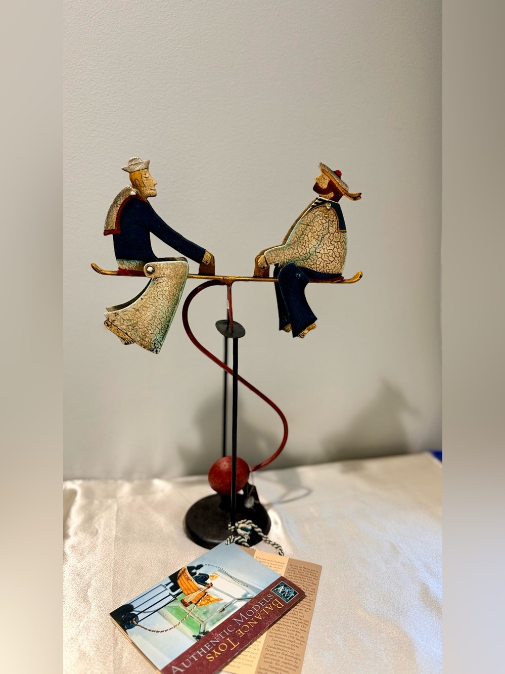 NEW.... Authentic Models Two Sailors Sky Hook on a Teeter Totter Balance Toy